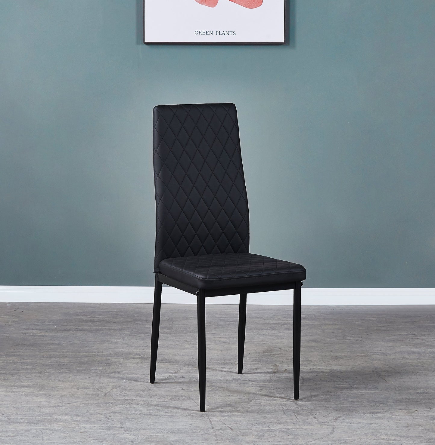 1st Choice Furniture Direct Dining Chair Set 1st Choice Black Modern Minimalist Fireproof Dining Chairs- Set of 6