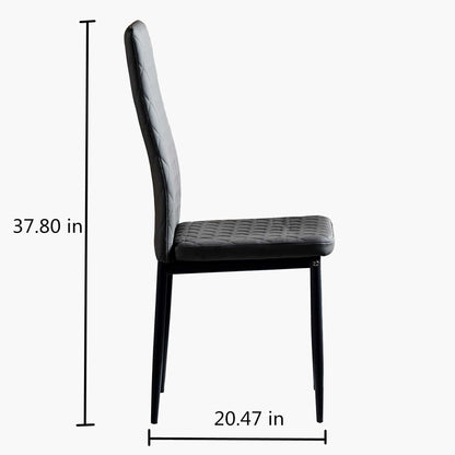 1st Choice Furniture Direct Dining Chair Set 1st Choice Black Modern Minimalist Fireproof Dining Chairs- Set of 6