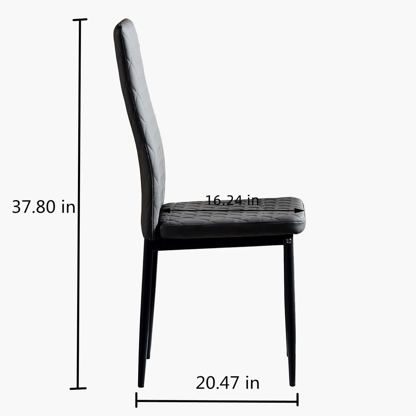1st Choice Furniture Direct Dining Chair Set 1st Choice Black Modern Minimalist Fireproof Dining Chairs- Set of 6