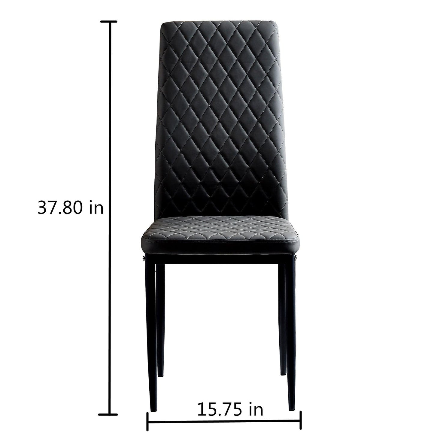 1st Choice Furniture Direct Dining Chair Set 1st Choice Black Modern Minimalist Fireproof Dining Chairs- Set of 6