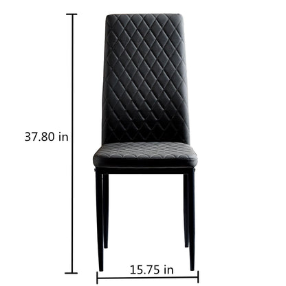 1st Choice Furniture Direct Dining Chair Set 1st Choice Black Modern Minimalist Fireproof Dining Chairs- Set of 6