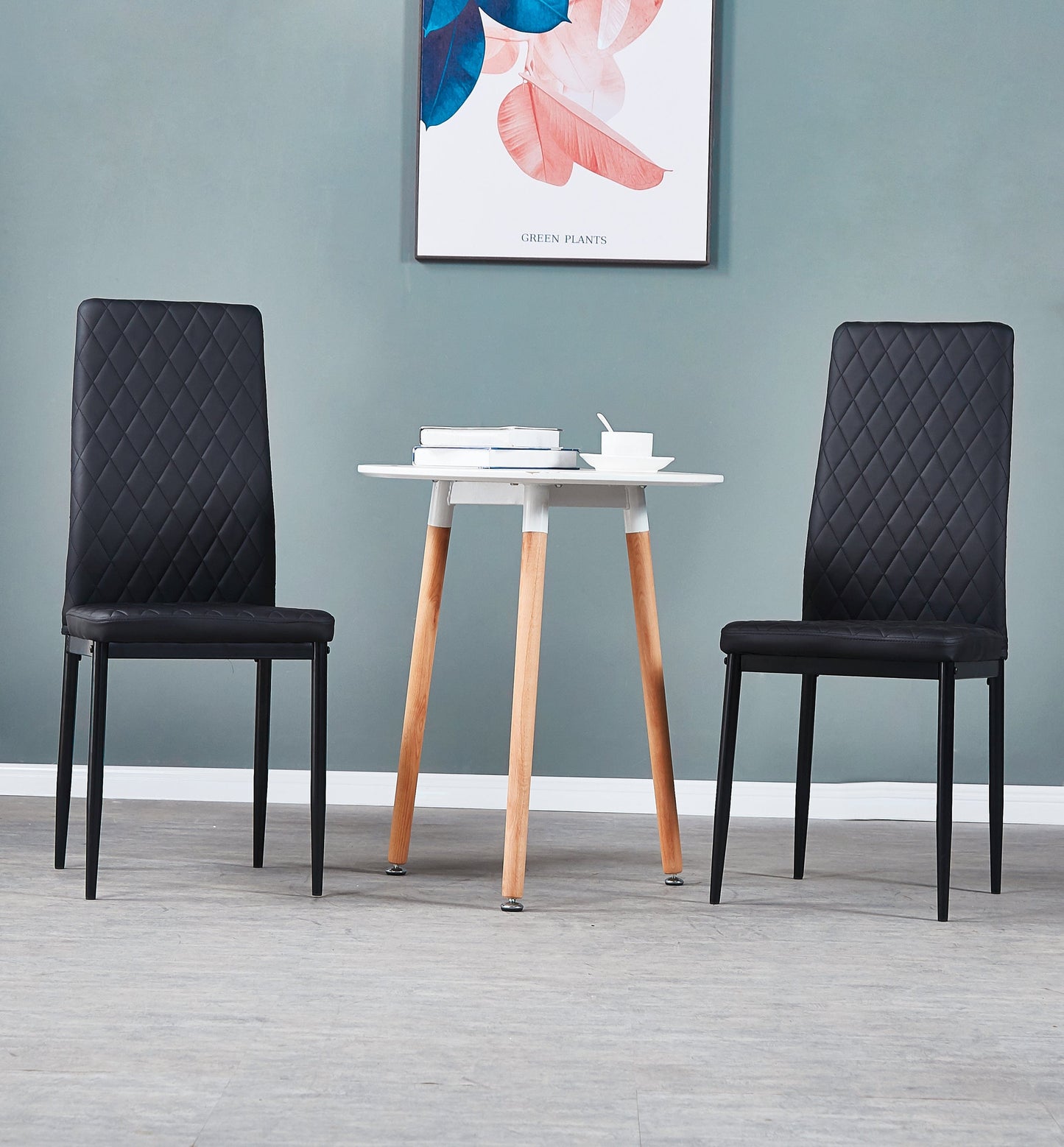 1st Choice Furniture Direct Dining Chair Set 1st Choice Black Modern Minimalist Fireproof Dining Chairs- Set of 6