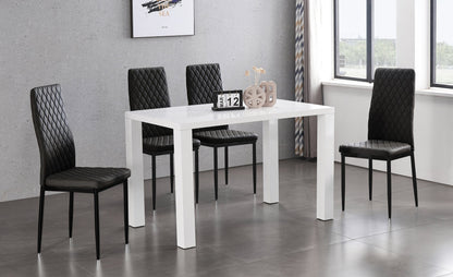 1st Choice Furniture Direct Dining Chair Set 1st Choice Black Modern Minimalist Fireproof Dining Chairs- Set of 6