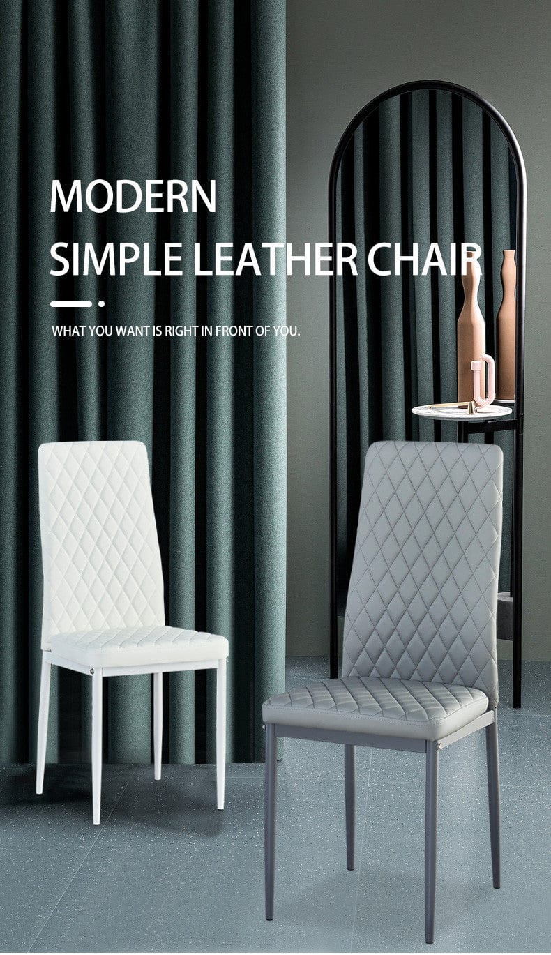 1st Choice Furniture Direct Dining Chair Set 1st Choice Black Modern Minimalist Fireproof Dining Chairs- Set of 6
