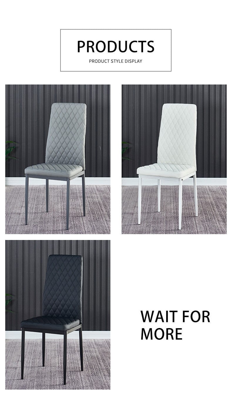 1st Choice Furniture Direct Dining Chair Set 1st Choice Black Modern Minimalist Fireproof Dining Chairs- Set of 6