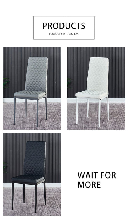 1st Choice Furniture Direct Dining Chair Set 1st Choice Black Modern Minimalist Fireproof Dining Chairs- Set of 6