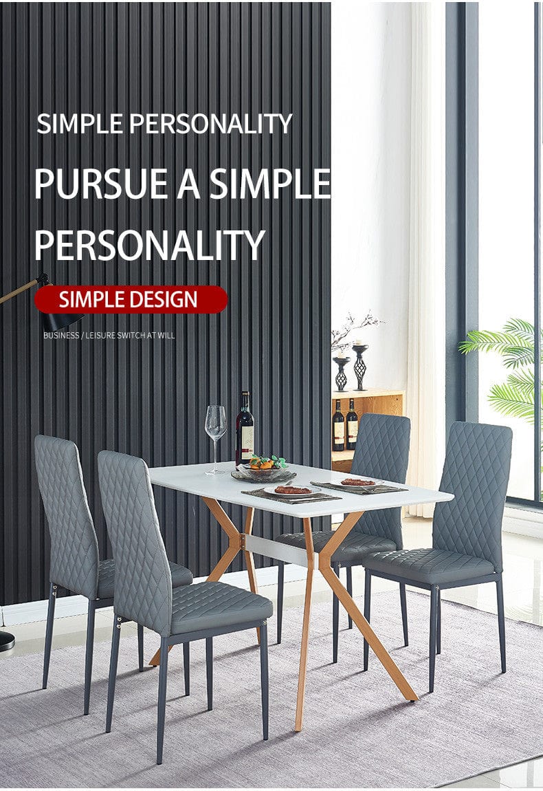 1st Choice Furniture Direct Dining Chair Set 1st Choice Black Modern Minimalist Fireproof Dining Chairs- Set of 6