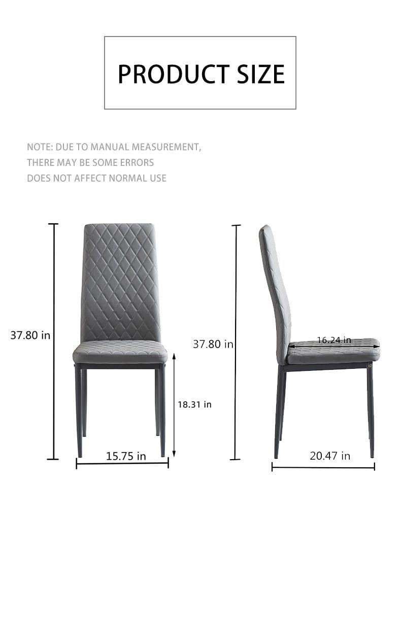 1st Choice Furniture Direct Dining Chair Set 1st Choice Black Modern Minimalist Fireproof Dining Chairs- Set of 6