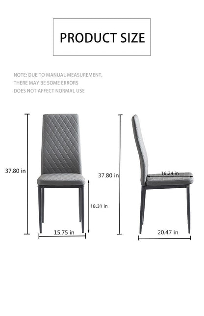 1st Choice Furniture Direct Dining Chair Set 1st Choice Black Modern Minimalist Fireproof Dining Chairs- Set of 6