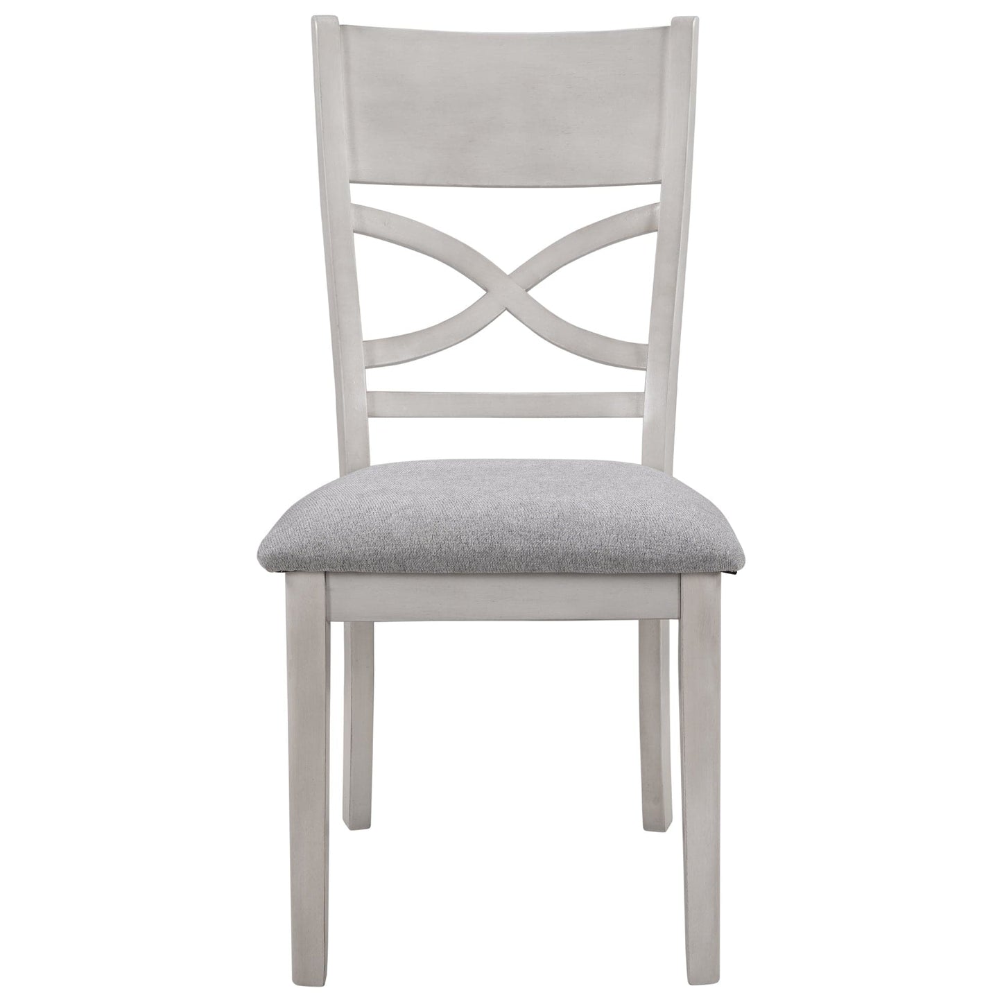 1st Choice Furniture Direct Dining Chair Set 1st Choice Rustic Wood 4-Piece Kitchen Chairs in Light Grey+White