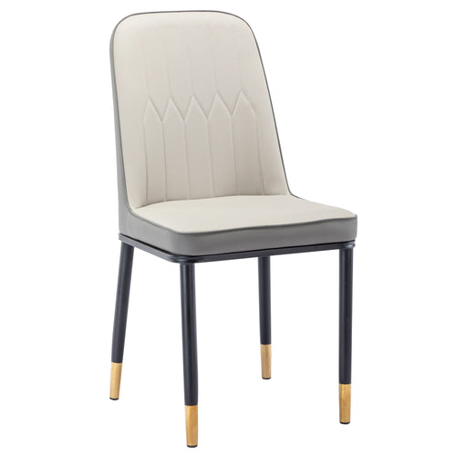 1st Choice Furniture Direct Dining Chair Set 1st Choice Set of 2 Dining Chair with Iron Metal Legs in Beige Finish