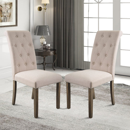 1st Choice Furniture Direct Dining Chair Set 1st Choice Set of 2 Elegant Solid Wood Tufted Dining Chairs