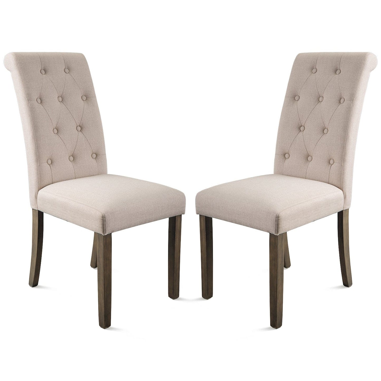 1st Choice Furniture Direct Dining Chair Set 1st Choice Set of 2 Elegant Solid Wood Tufted Dining Chairs