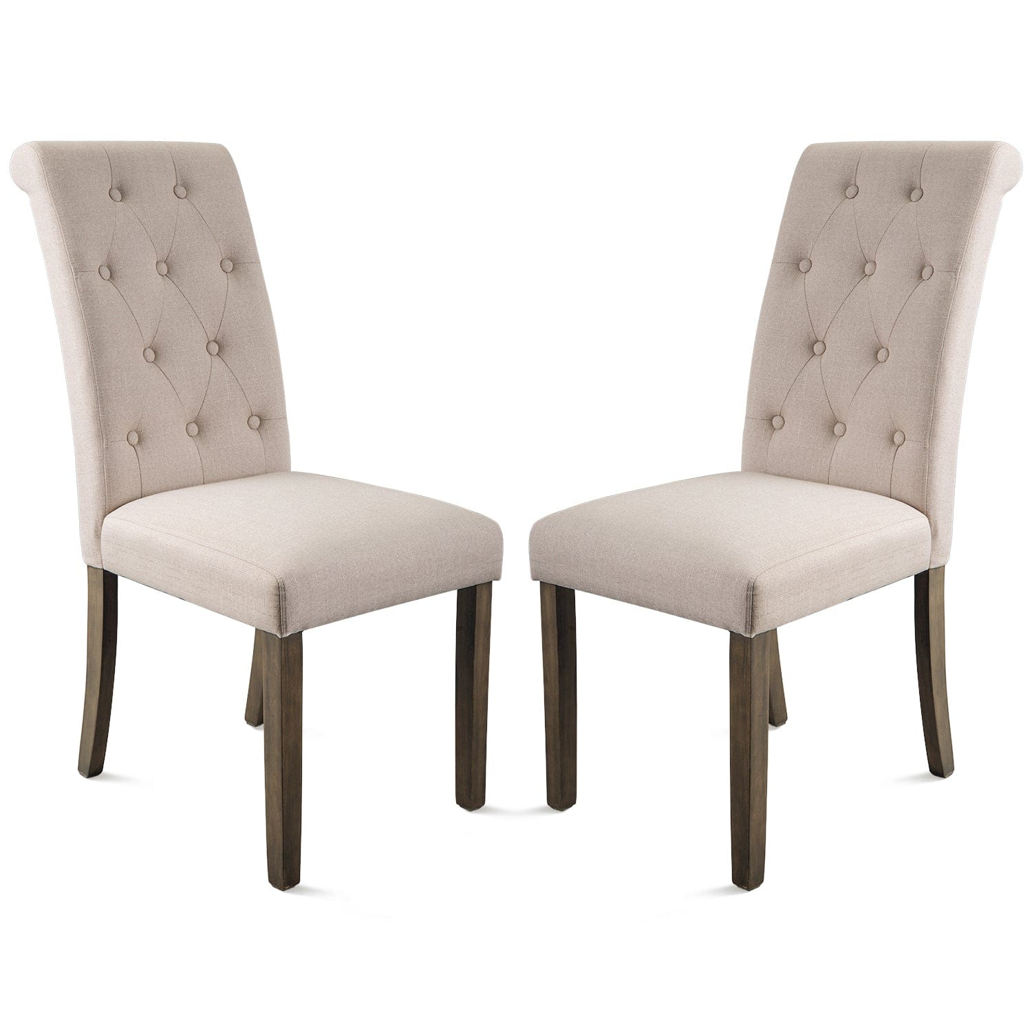 1st Choice Furniture Direct Dining Chair Set 1st Choice Set of 2 Elegant Solid Wood Tufted Dining Chairs