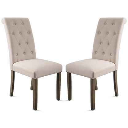 1st Choice Furniture Direct Dining Chair Set 1st Choice Set of 2 Elegant Solid Wood Tufted Dining Chairs