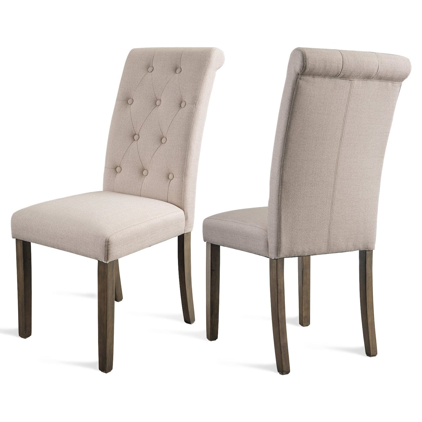 1st Choice Furniture Direct Dining Chair Set 1st Choice Set of 2 Elegant Solid Wood Tufted Dining Chairs