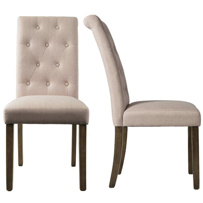 1st Choice Furniture Direct Dining Chair Set 1st Choice Set of 2 Elegant Solid Wood Tufted Dining Chairs