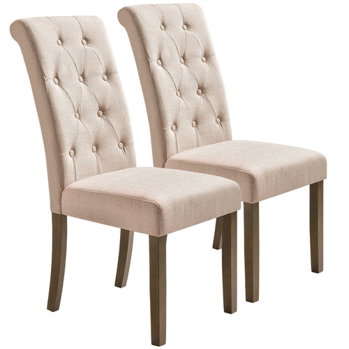 1st Choice Furniture Direct Dining Chair Set 1st Choice Set of 2 Elegant Solid Wood Tufted Dining Chairs