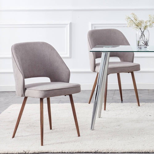 1st Choice Furniture Direct Dining Chairs 1st Choice Modern Accent Dining Chairs in Grey Finish (Set of 2)