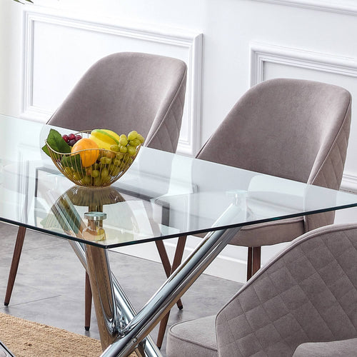 1st Choice Furniture Direct Dining Chairs 1st Choice Modern Accent Dining Chairs in Grey Finish (Set of 2)