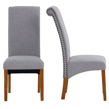 1st Choice Furniture Direct Dining Chairs 1st Choice Set of 2 Upholstered Dining Chairs w/ Wood Leg, Padded Seat