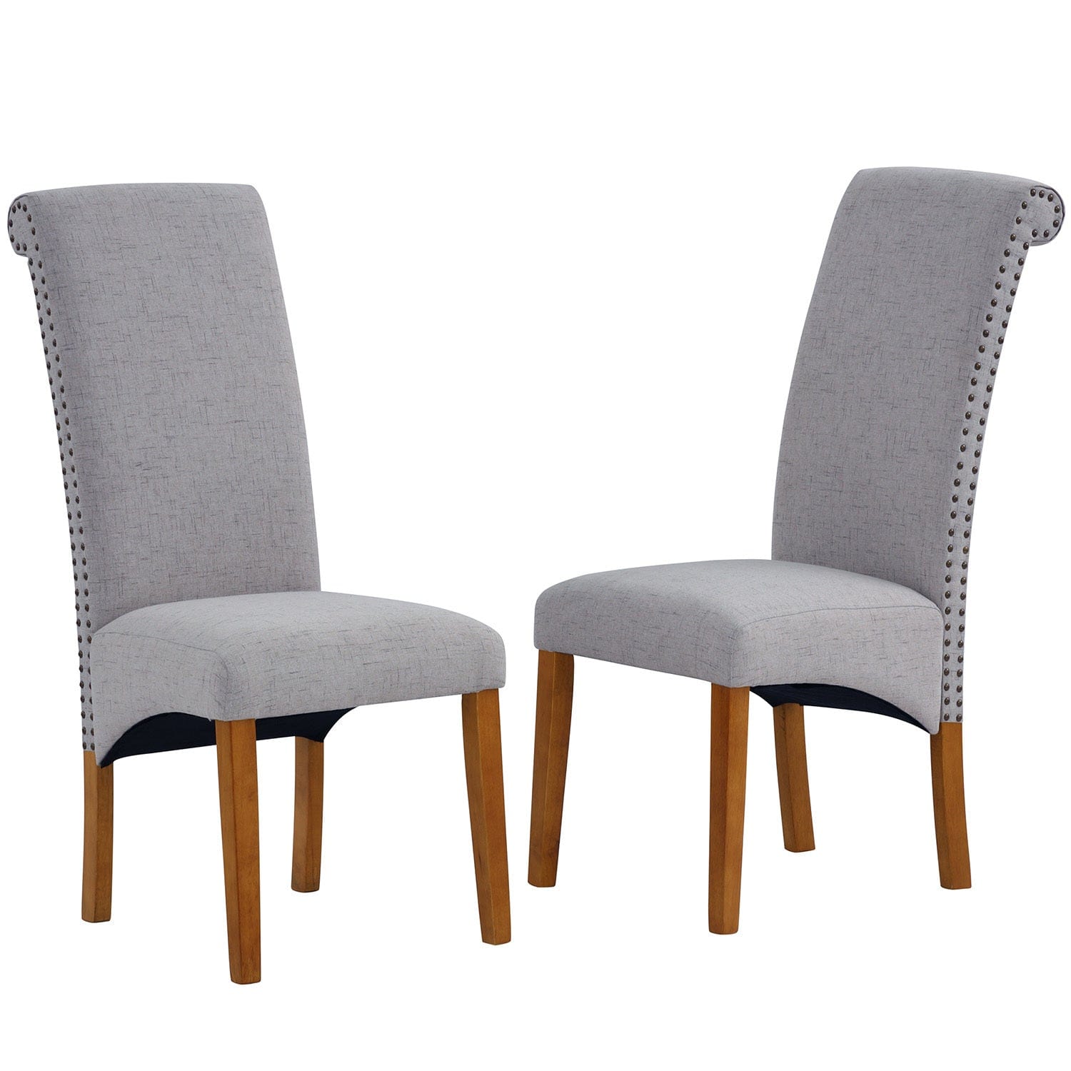 1st Choice Furniture Direct Dining Chairs 1st Choice Set of 2 Upholstered Dining Chairs w/ Wood Leg, Padded Seat