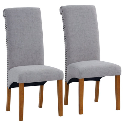 1st Choice Furniture Direct Dining Chairs 1st Choice Set of 2 Upholstered Dining Chairs w/ Wood Leg, Padded Seat