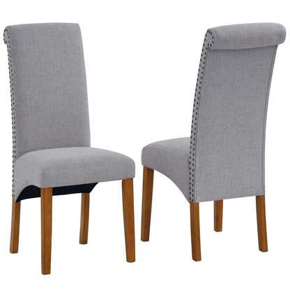 1st Choice Furniture Direct Dining Chairs 1st Choice Set of 2 Upholstered Dining Chairs w/ Wood Leg, Padded Seat