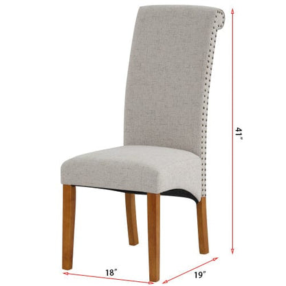 1st Choice Furniture Direct Dining Chairs 1st Choice Set of 2 Upholstered Dining Chairs w/ Wood Leg, Padded Seat