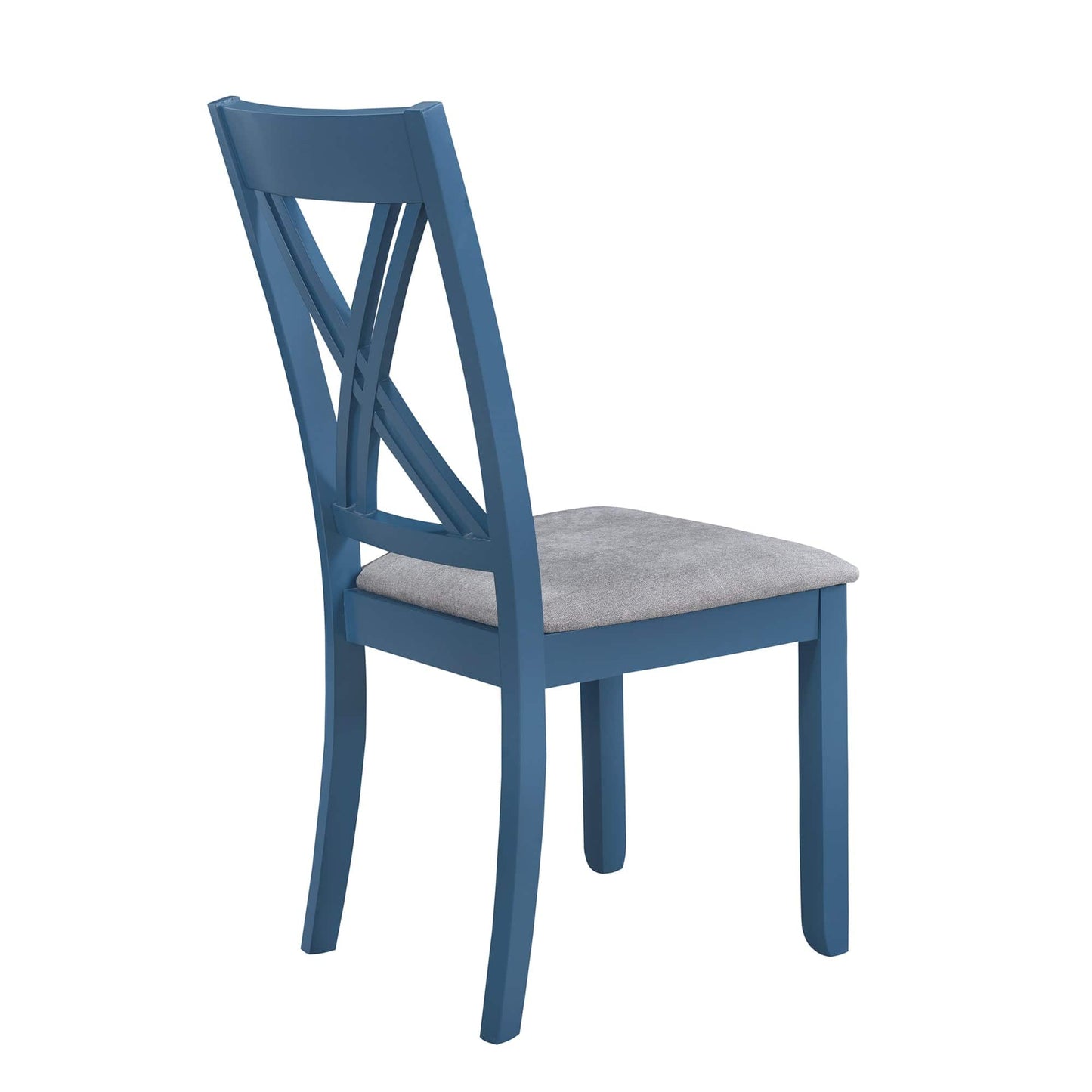 1st Choice Furniture Direct Dining Room Sets 1st Choice 5-Piece Minimalist Dining Table Set with X-Back Blue Chairs