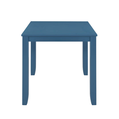 1st Choice Furniture Direct Dining Room Sets 1st Choice 5-Piece Minimalist Dining Table Set with X-Back Blue Chairs