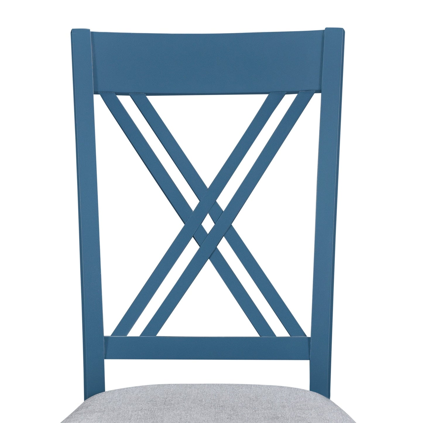 1st Choice Furniture Direct Dining Room Sets 1st Choice 5-Piece Minimalist Dining Table Set with X-Back Blue Chairs