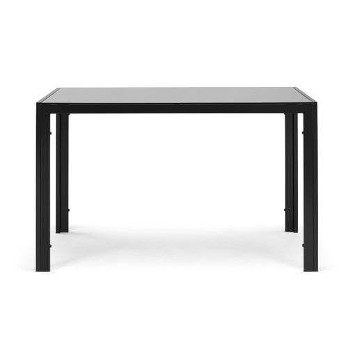 1st Choice Furniture Direct Dining Room Sets 1st Choice Black Faux 4-Seater Dining Table Set w/ Tempered Glass Top