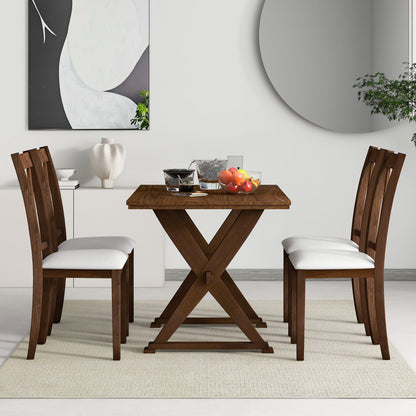 1st Choice Furniture Direct Dining Room Sets 1st Choice Mid-Century 5-Piece Dining Set with 4 Upholstered Chairs