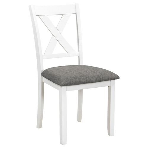 1st Choice Furniture Direct Dining Set 1st Choice 6-Piece Wood White+Gray Dining Set with Bench & Chairs