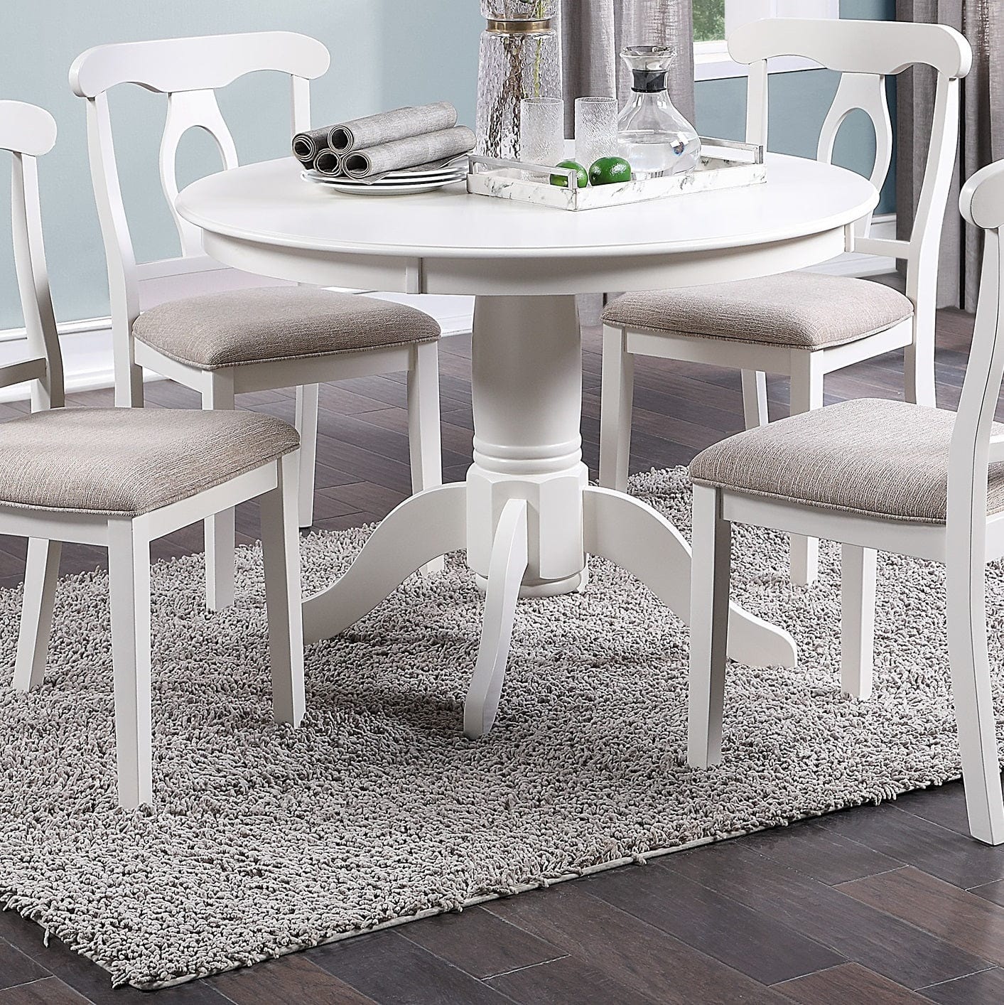1st Choice Furniture Direct Dining Set 1st Choice Classic 5-Piece Dining Set - Elegant White Round Table & Chairs