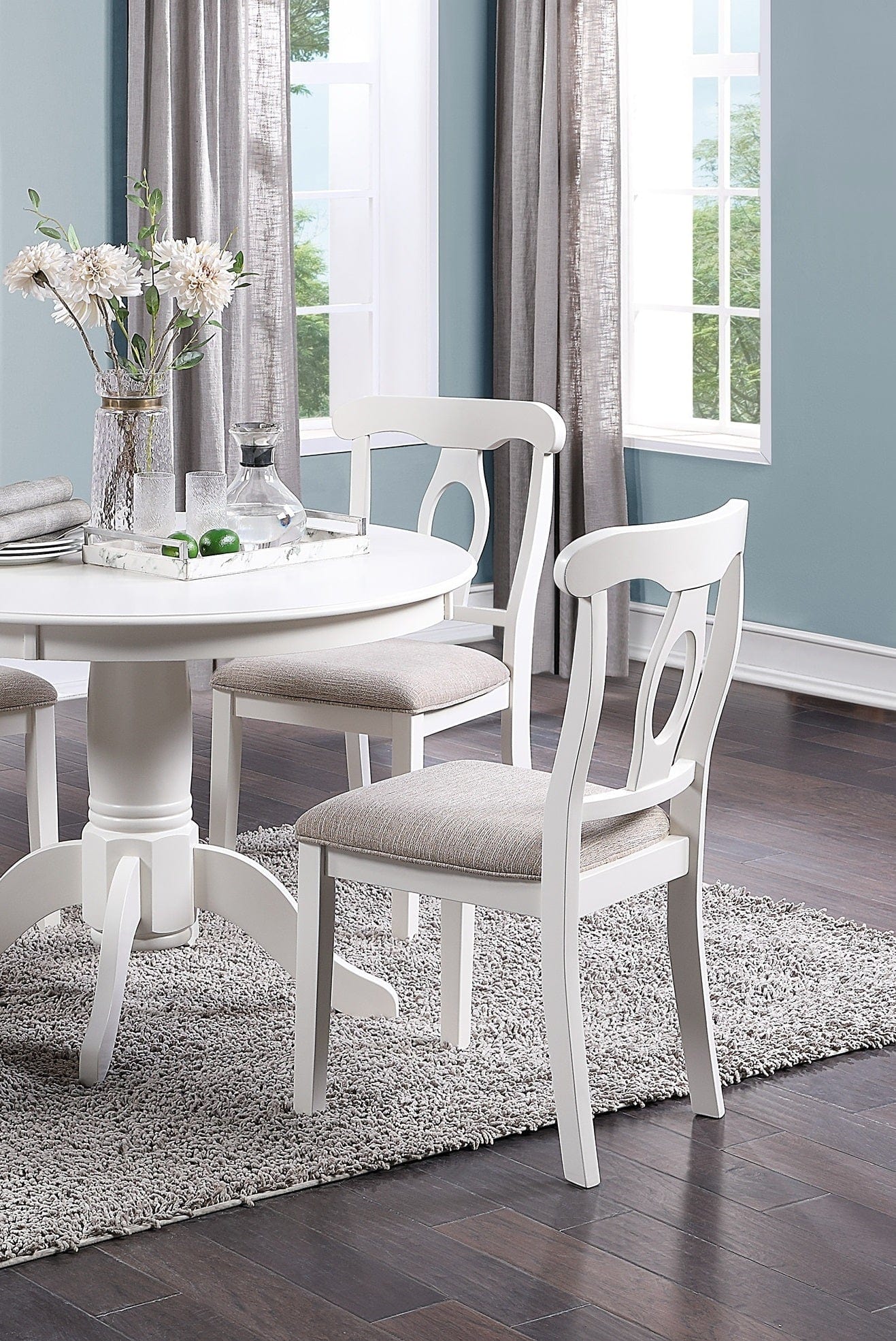 1st Choice Furniture Direct Dining Set 1st Choice Classic 5-Piece Dining Set - Elegant White Round Table & Chairs