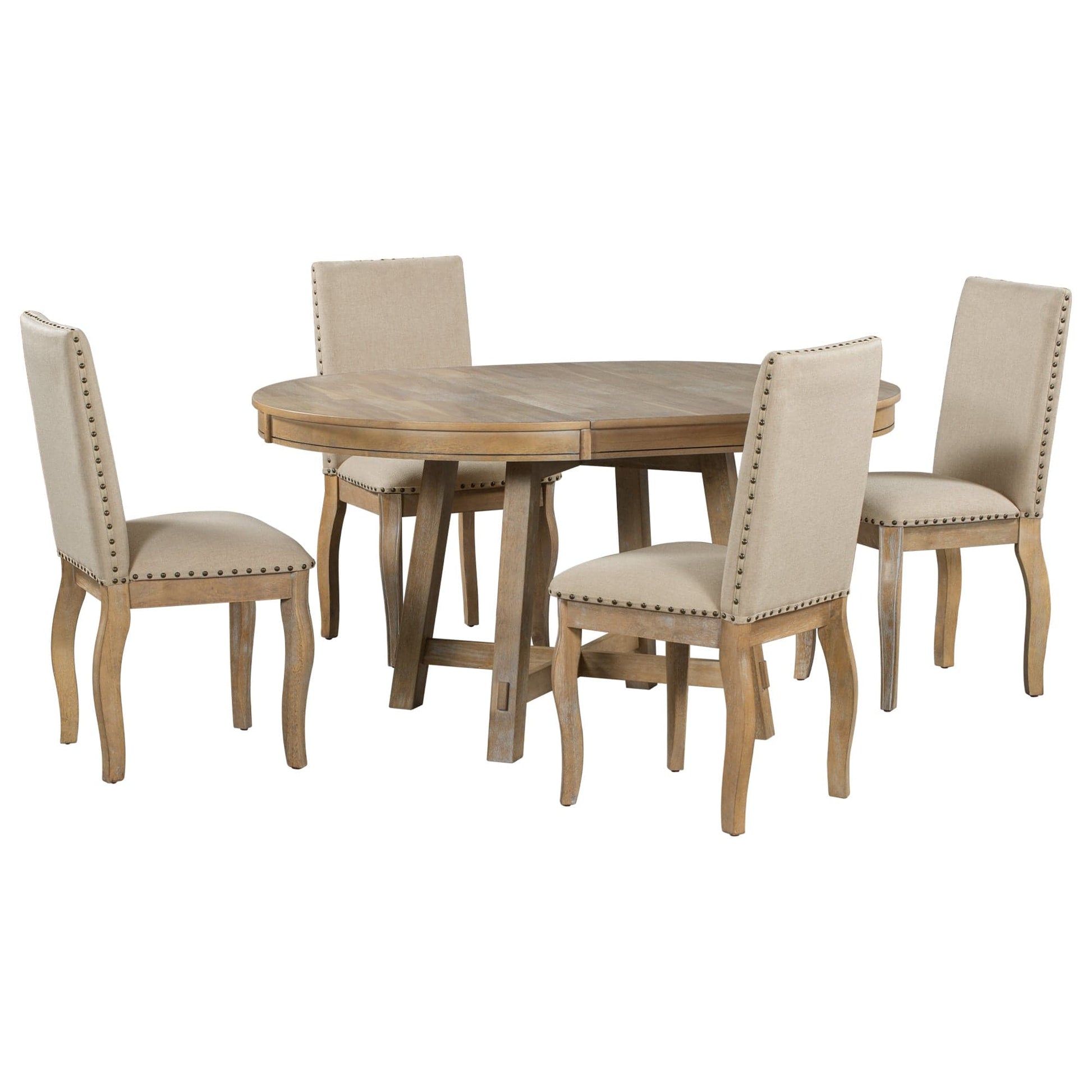 1st Choice Furniture Direct Dining Set 1st Choice Modern 5-Piece Round Farmhouse Dining Table Set