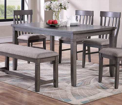 1st Choice Furniture Direct Dining Set 1st Choice Modern 6-Pieces Dining Table Set (Side Chairs and Bench)
