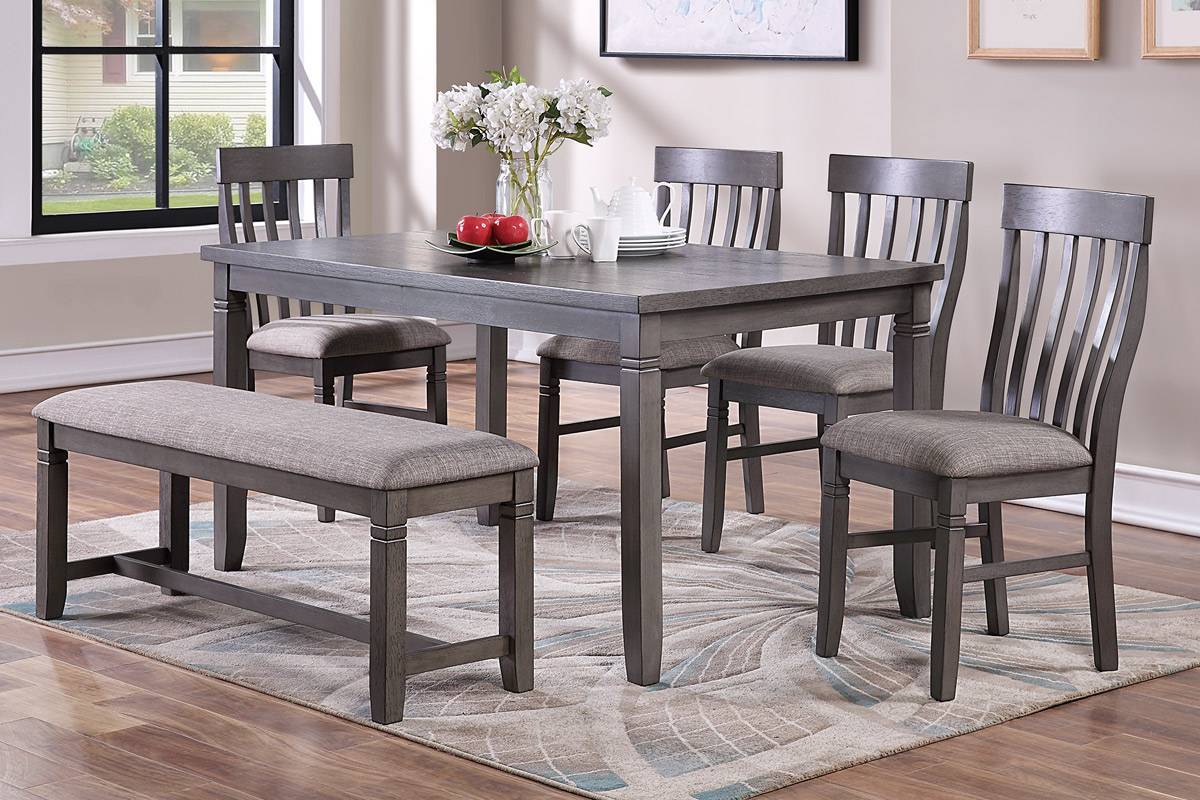 6 seater table and bench online set