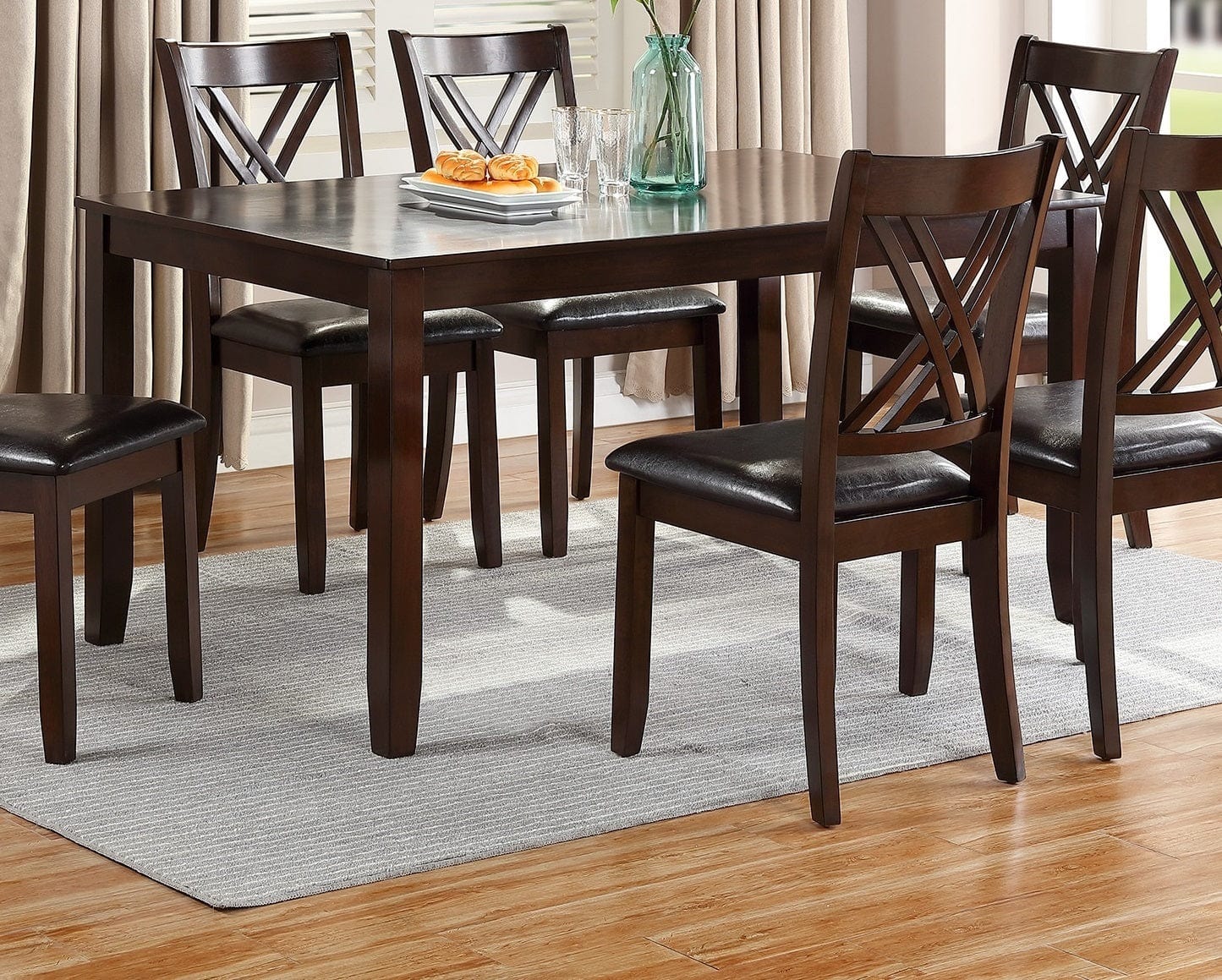 Modern espresso 2024 dining table