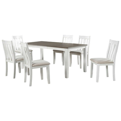 1st Choice Furniture Direct Dining Set 1st Choice Retro 7-Piece Dining Set with Extendable Table & 6 Chairs