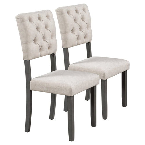 1st Choice Furniture Direct Dining Sets 1st Choice Gray 6-Piece Dining Set with Table & Foam-covered Backs