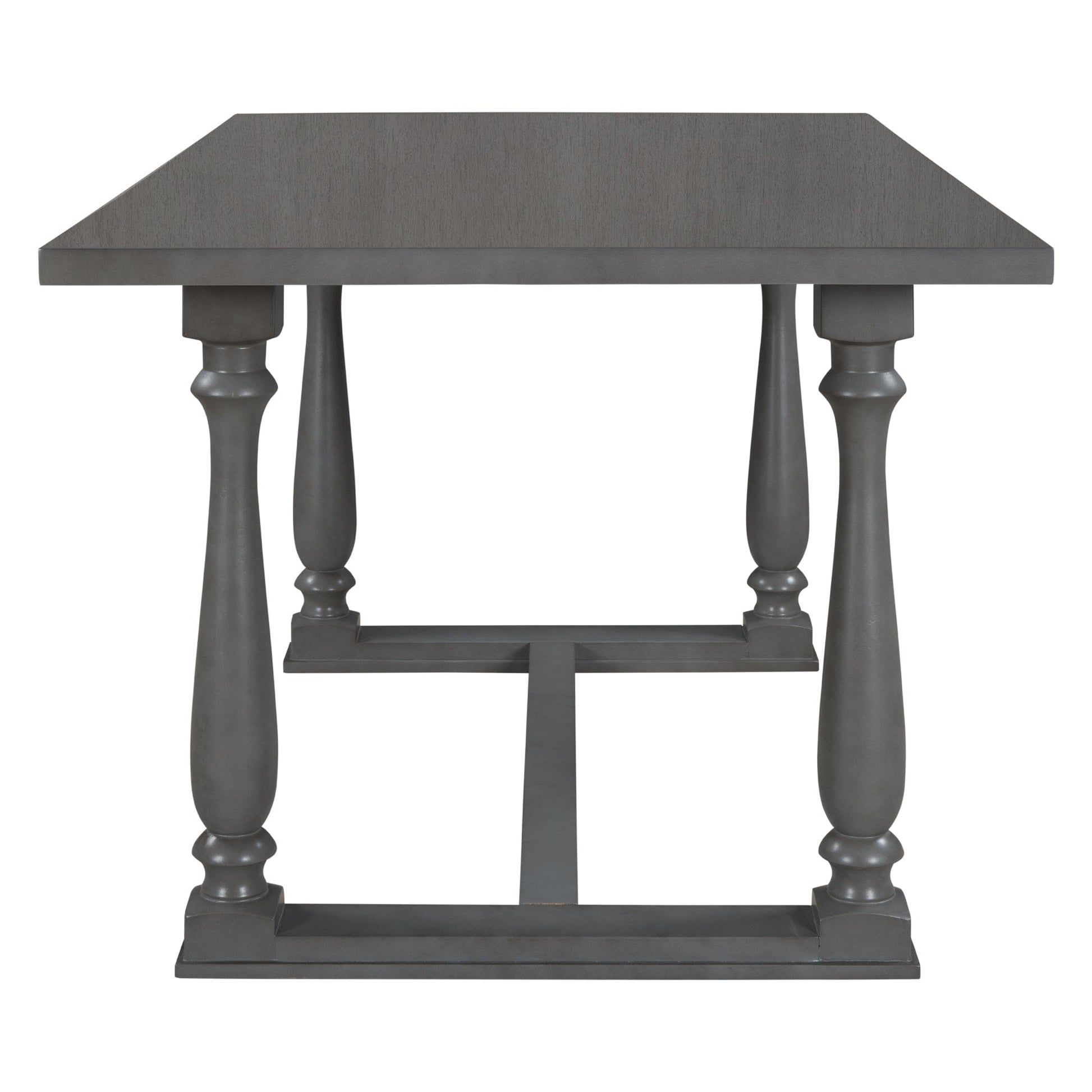 1st Choice Furniture Direct Dining Sets 1st Choice Gray 6-Piece Dining Set with Table & Foam-covered Backs