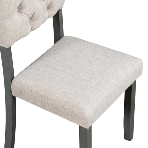 1st Choice Furniture Direct Dining Sets 1st Choice Gray 6-Piece Dining Set with Table & Foam-covered Backs