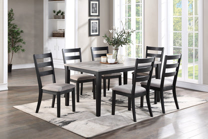 1st Choice Furniture Direct Dining Sets 1st Choice Natural Wooden 7pc Cushion Dining Set with Back Side Chairs