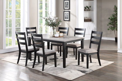 1st Choice Furniture Direct Dining Sets 1st Choice Natural Wooden 7pc Cushion Dining Set with Back Side Chairs