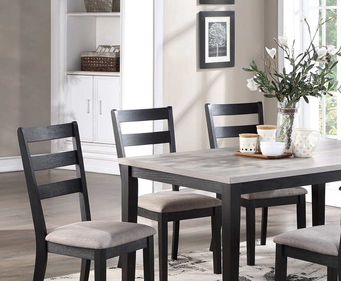 1st Choice Furniture Direct Dining Sets 1st Choice Natural Wooden 7pc Cushion Dining Set with Back Side Chairs