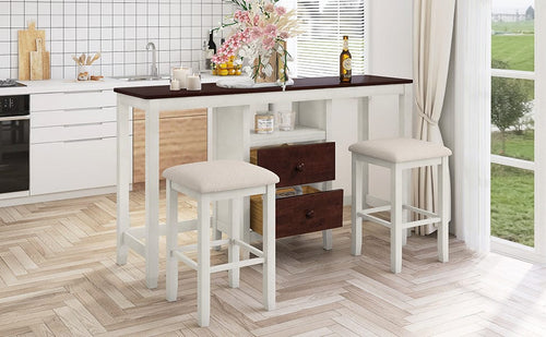 1st Choice Furniture Direct Dining Sets 1st Choice Rustic Farmhouse 3-Piece Counter Height Dining Set