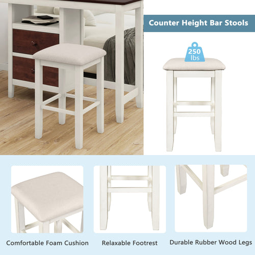 1st Choice Furniture Direct Dining Sets 1st Choice Rustic Farmhouse 3-Piece Counter Height Dining Set
